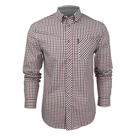 Ben Sherman Dark Blue Check Long Sleeve Shirt Cover