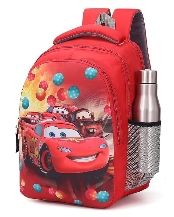 Polyester Primary kids school bag for boys 4-9 years Backpack, 30 Litres, Cartoon Print, for Nursery to 4th Standard Boys and Girls Tution Lightweight cartoon Picnic Bag-picture-40