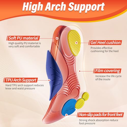 Plantillas ortopédicas para hombre con soporte de arco alto miniatura 2