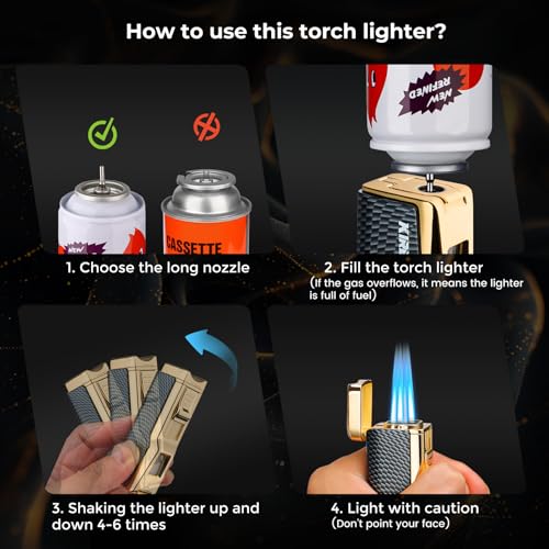 Set de Encendedor y Cortador Kirenp con Llama Quad Jet miniatura 6