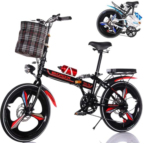 20 Zoll klapprad Erwachsene Unisex-Folding Bike |Doppelte Stoßdämpfung...