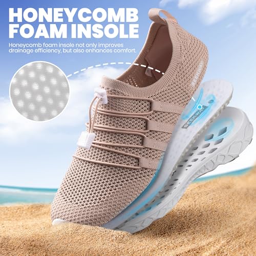 Image of SEEKWAY Mens Womens Water Shoes Quick Dry Aqua Shoes Barefoot for Beach Surf Hiking Pool Water Sports