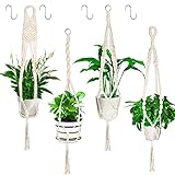Emooqi Colgador para Plantas, Macramé para Colgador Macetas