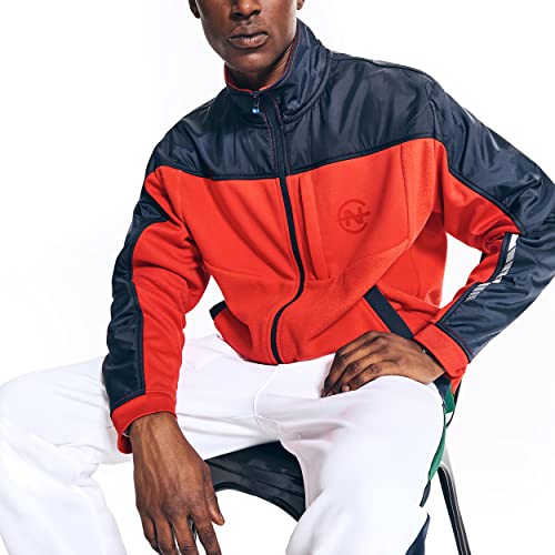 Image of Nautica Men's Competition Sustainably Crafted Full-zip Mixed-media Jacket