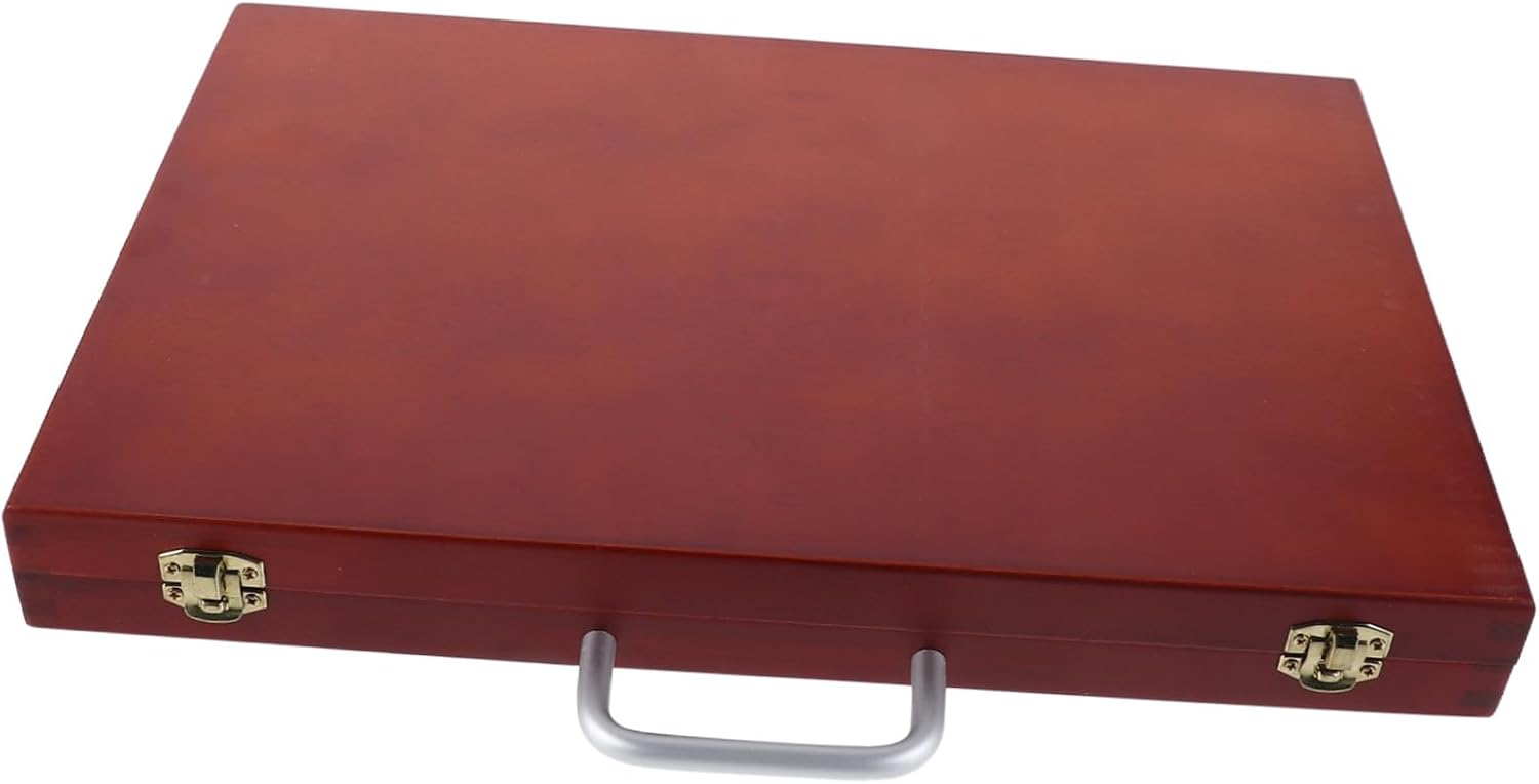 SUPVOX Portable Wooden Art Supply Organizer Lightweight European Style Painting Tool Storage Box for Brushes Paints and More Elegant Design for Artists The Go