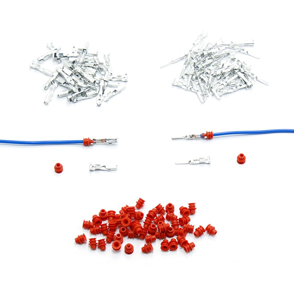 Kit di connettori for Cavo Elettrico Serie 1,8 mm con guarnizioni in Gomma 1/2/3/4/6/8/10/12/16 Pin Spina for Cablaggio di refitting Impermeabile Automatica (Color : 70x16Y 568pcs)