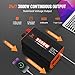 3000W Power Inverter 12V DC to 110V/120V AC Converter for RV/Truck/Boat/Camping/Off-Grid Solar Car Power Inverter Peak Power 6000W with 3 AC Outlets,USB & Type-C Port, Remote Controller & LCD Screen