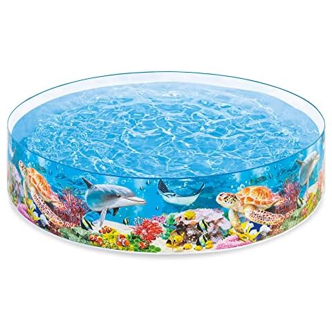 Intex 58472EP Deep Sea Blue SnapSet Kiddie Swimming Pool Cover