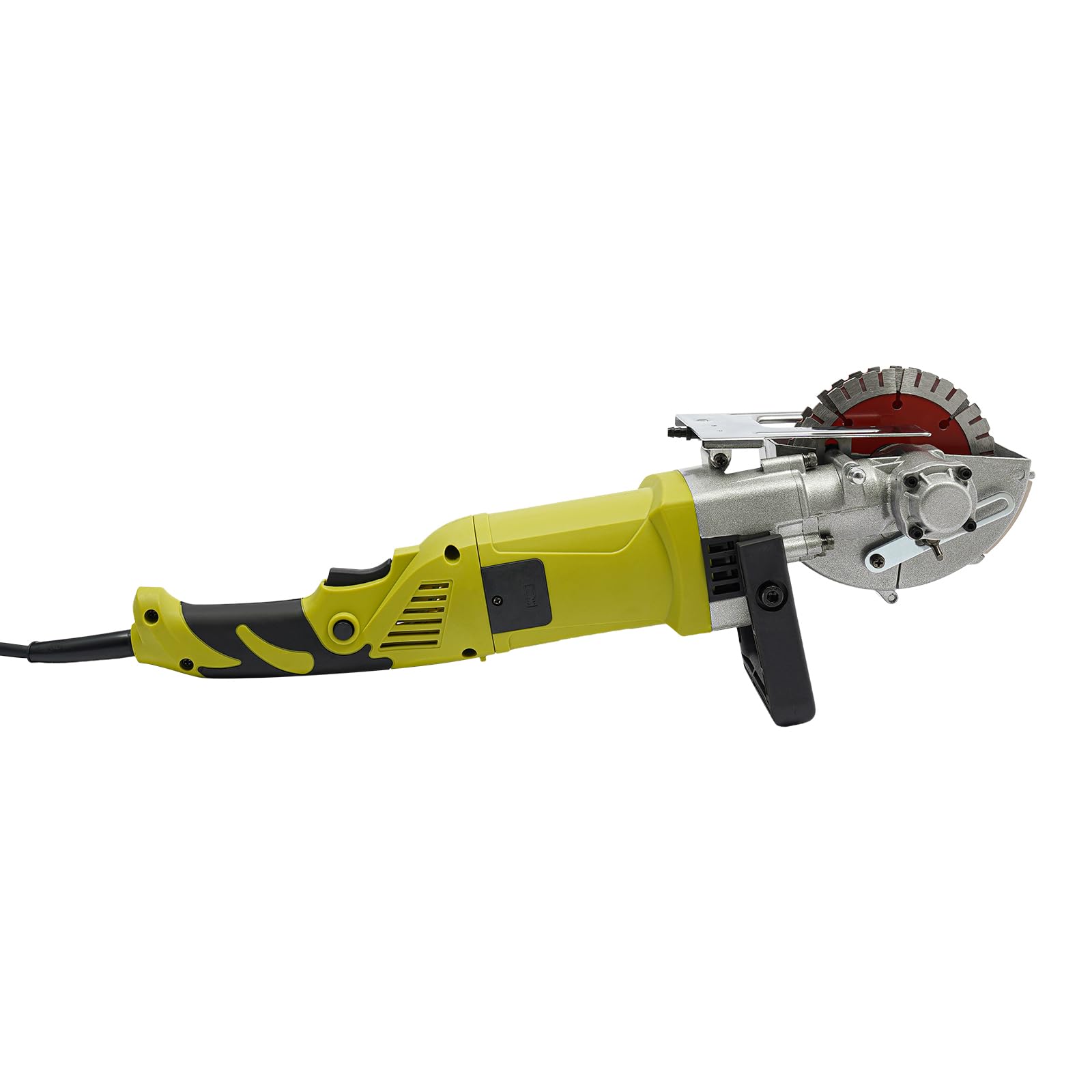 Sega elettrica per calcestruzzo, 4000 W, fresa a fessura con cinque lame spesse da 4,92", profondità di taglio 37 mm, sistema di taglio a umido e a secco, 6500 giri/min, senza polvere