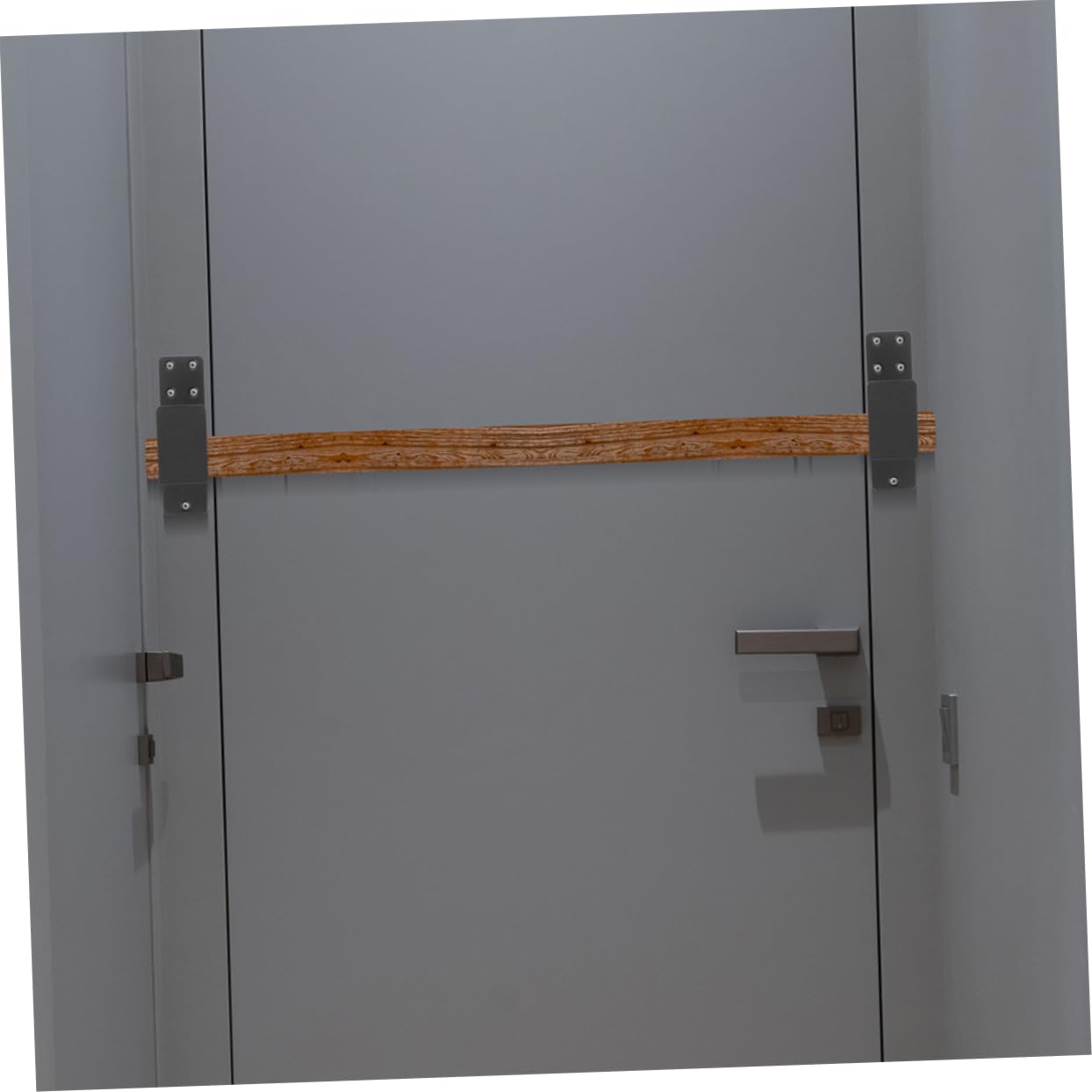 Support de Barre de Sécurité de Porte en Acier Noir, Kit 4 Pièces