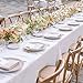 sancua 8 Pack White Tablecloth 90 x 132 Inch - Rectangle Table Cloth for 6 Feet Tables Stain and Wrinkle Resistant Washable Polyester Table Cover for Dining Wedding Banquet Party Buffet Restaurant