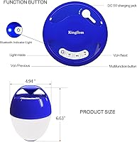 Vista 3 de Portable Bluetooth Pool Speakers,Hot Tub Speaker with Colorful Lights,IP68 Waterproof Floating Speaker,360° Surround Stereo Sound,85ft Bluetooth