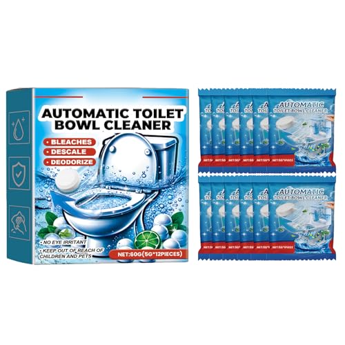 Mnozreo Bloques de Limpieza de Inodoro Azules,Pastillas para Limpiar Baños,Pastillas de Limpieza de WC,Tableta Limpiador de Cisterna,WC Tabletas Poder Frescur,Limpiador y Ambientador para Lnodoro,60G