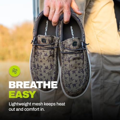 Image of Mens Casual Shoes - Men's Loafers & Slip-Ons Camp Shoes with No-Tie Laces -Arch Support Boat Shoes for Everyday Wear