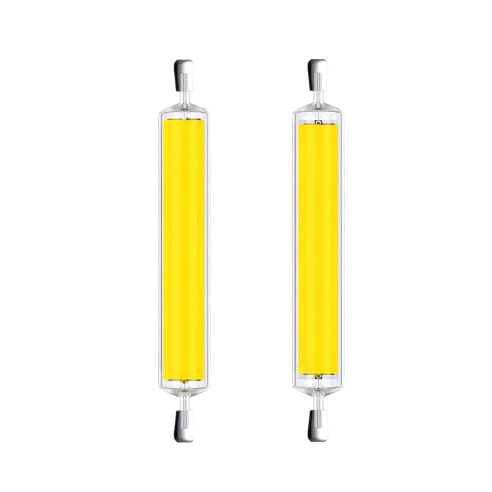 PRIOKNIKO R7s LED 2 Pack Halogen Bulb 360°Beam Angle Glass Tube COB Lights 220V Home Replace Lamp Cold White 40W 78MM Support Dimmer 2 Pack