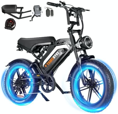 Tamobyke 1500W Moped Style Electric Bike, 30mph Ebike. 48V/15.6Ah Removable Battery/68+Miles Range,Electric Bike for Commute/Work/Tough/Snow Road.Hydraulic Brake,Steering Light. Safety Certificate.