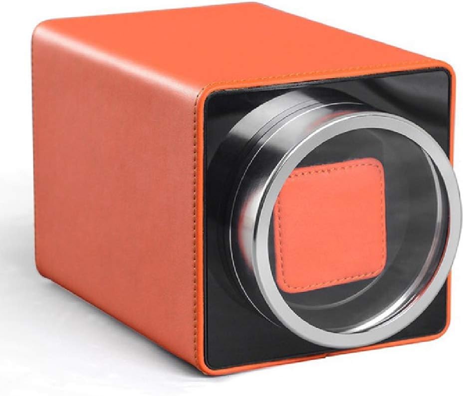 Single PU Leather Automatic Watch Winder Box Motor Matte Metal Mover Rotator Winding Box Battery Watchwinder : Clothing, Shoes & Jewelry