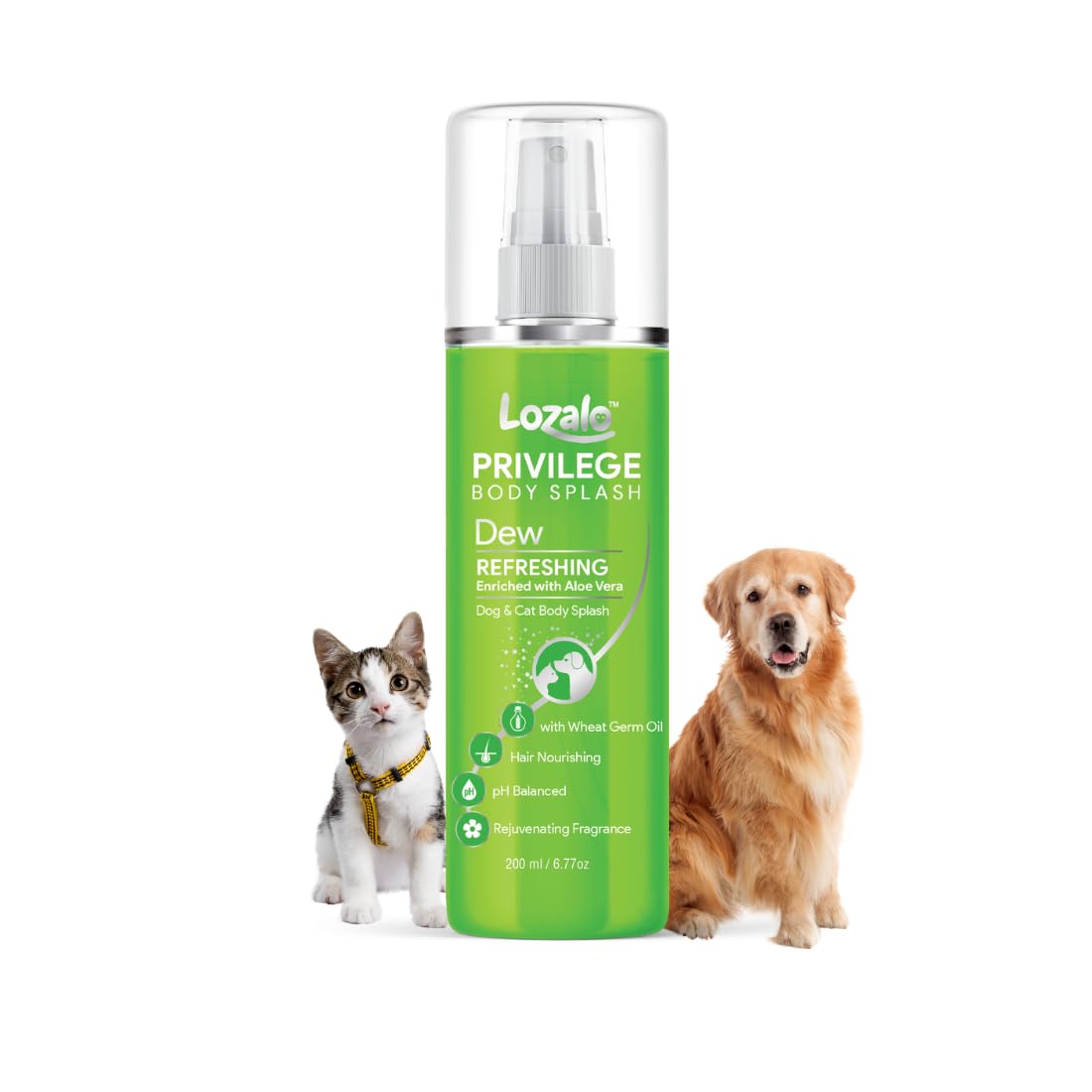 Lozalo Privilege Dog Perfume Spray- 200ml, Dew | Moisturising Deodorant Spray for Dogs & Cats of All Breeds | with Aloe Vera Extract & Wheat Germ Oil (B0CXB3MCXV) Amazon Price History, Amazon Price Tracker