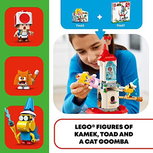 LEGO® Super Mario™ - Conjunto de Expansão Traje Peach Gata e Torre Gelada 71407 (494 peças)
