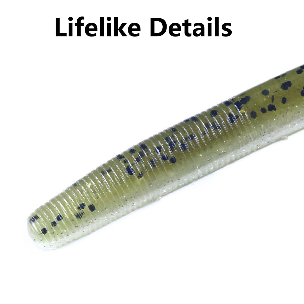 JTQYFI Esche da pesca per vermi esche morbide per pesca artificiale esche da pesca nuoto per lombrichi per acqua salata/acqua dolce