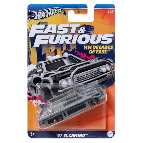 Hot Wheels Collector Vehículo Fast and Furious Coche Chevy El Camino – Modelo a Escala 1:64 – Longitud 7 cm – HRW41