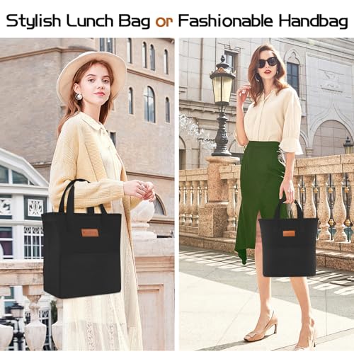 KUBYA Lunch Box Lunch Bag for Women Adult Men Insulated Cooler Lunch Boxes Simple Reusable Lunchbag Cute Lunchbox Large Capacity Lunch Tote Bags for Picnic or Work, Included Food Storage Bag - Thumbnail 4