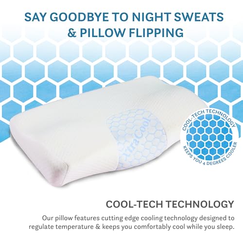 Image of MYTRIDENT Classic Cool Tech Neck Support Comfort 1 Pc Pillow|220 GSM Spun Polyester