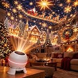Magical Christmas Projection Night Light, USB Holiday Projector, 2pcs