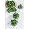 A&B Home 4 Faux Boxwood Topiary Ball Botanical/Green, Modern Greenary Home Decor