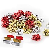 Schöne Dekoration: Die Geschenkschleifen im metallischen einen glamourösen touch auf jedes Geschenk. Geschenkbögen sehen nicht nur gut auf Geschenken aus, sondern eignen sich auch als Tischdekoration, Weihnachtskranz uvm.
