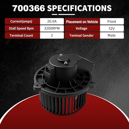 Image of Vetmor 700366 HVAC Heater Blower Motor Fits for Hyundai & Kia Vehicles - Kona 2018-2023, Kona Electric 2019-2023, Kona N 2022, Palisade /Venue /Soul 2020-2023, Seltos 2021-2023, Replace# 97113K4000