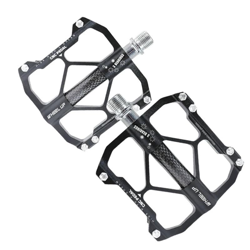 Bicycle Accessories Road Bike Pedals Bicycle Pedal Bearing 6061 Aluminum Alloy + Carbon Fiber Tube Mountain Bike Aluminum Pedal