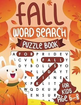 Fall Word Search Puzzle Book for Kids Ages 6-8: Educational Autumn-Themed Puzzles for Learning and Seasonal Fun