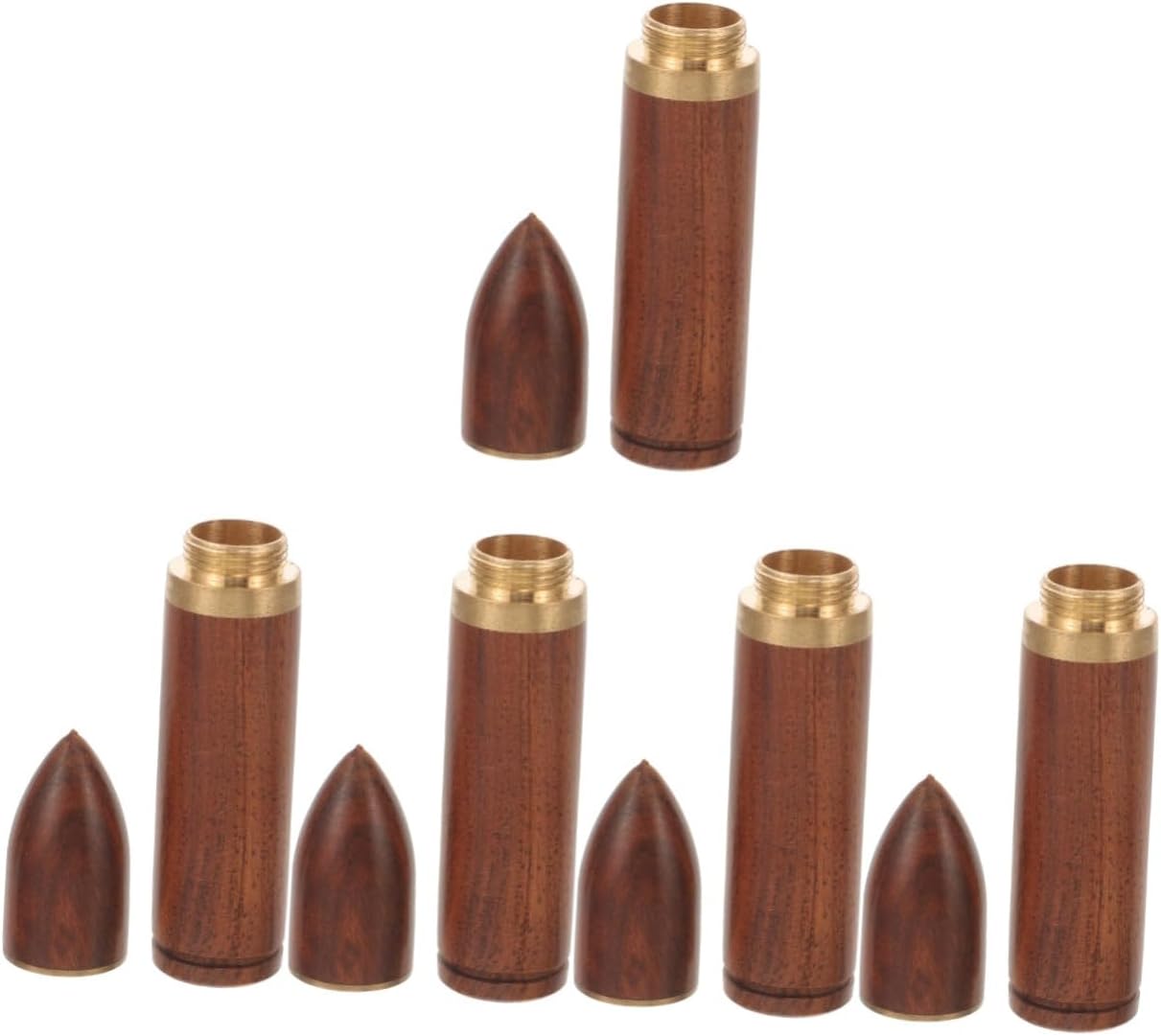 TEHAUX 4pcs Sewing Needles Holder Wooden Needle Case for Home Craft Use Stylish Design Storage Capacity