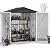 DWVO 6x4ft Storage Shed for Outdoors, Metal Sturdy Weatherproof Tool Locker with Secure Door and Ventilation for Equipment, Mowers, Bikes, Outdoor Spaces, Dark Gray