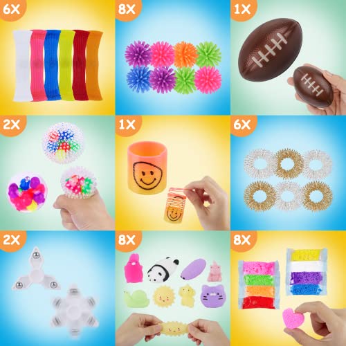 Kizcity 72 Pcs Fidget Toys Pack For Kids, Pop Fidget Its Toy, Pop Push It Party Favors Small Mini Bulk Autism Sensory Toys, Stress Relief Autistic Toys Fidget Box Poppet Treasure Classroom Prizes #TOP1