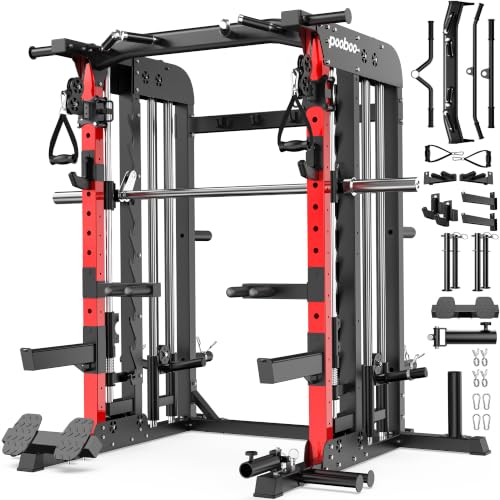 pooboo Power Cage Smith Machine