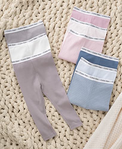 Calvin Klein Baby Girls' 3-Pack Cotton Pants, Everyday Casual Wear, Ultra-Soft & Comfortable Fit3