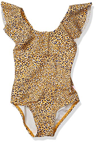 Seafolly Girls' Ruffle Shoulder One Piece Swimsuit, Wild Tropic Multi, 2