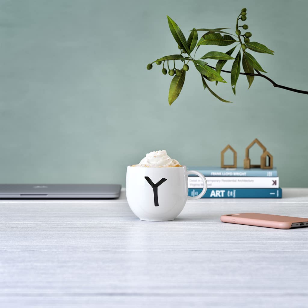 like. by Villeroy & Boch - Letters Mug Y, 380ml, Premium Porcelain, White, Blanc - Image 2