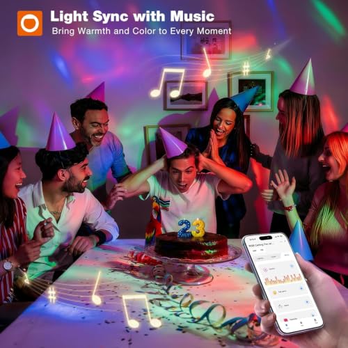 Image of addlon 42 Inch RGB Ceiling Fans with Lights, Low Profile, Remote /APP, White
