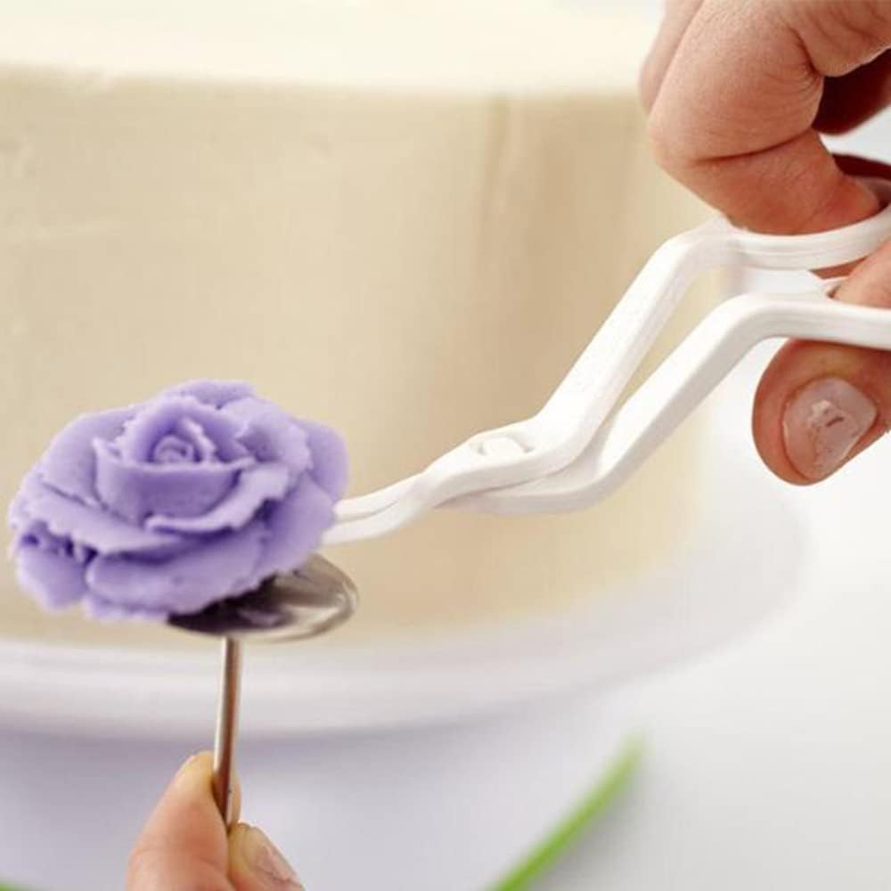 ケーキフラワーネイルとフラワーリフター7個セット、アイシングフラワーデコレーション用ステンレススチールベーキングツール