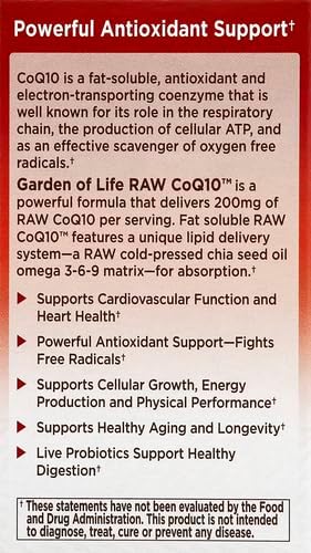 Miniatura 7 de Jardín de vida Vegetariana Omega 369SuplementoRaw CoQ10Chia Seed Oil Whole Food Nutrition con antioxidante Apoyo 60Cápsulas