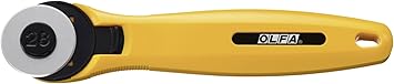 OLFA 28mm Quick-Change Rotary Cutter (RTY-1/C) - Rotary Fabric Cutter w/Blade Cover for Quilting, Sewing, Crafts, Replacement Blade: OLFA RB28-2