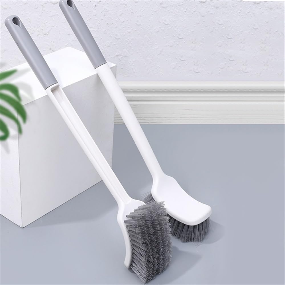 Juego de 2 escobillas cuadradas para inodoro, diseño sin esquinas, para limpieza de baño, cepillo de inodoro montado en la pared, herramienta de limpieza eficaz e higiénica