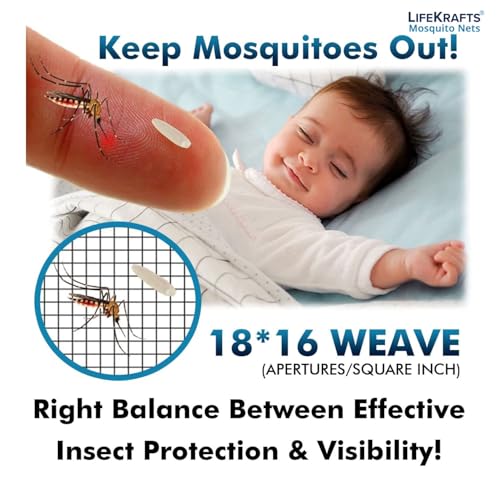 Lifekrafts Upgraded & Stitched Window Mosquito Net (Size-90X120Cms/36X47 Inches/2.95X3.94 Feet, Color-Grey) 120 Gsm Fiberglass Insect Net Pre-Stitched To Net - Ready To Use Net (Image - 5)