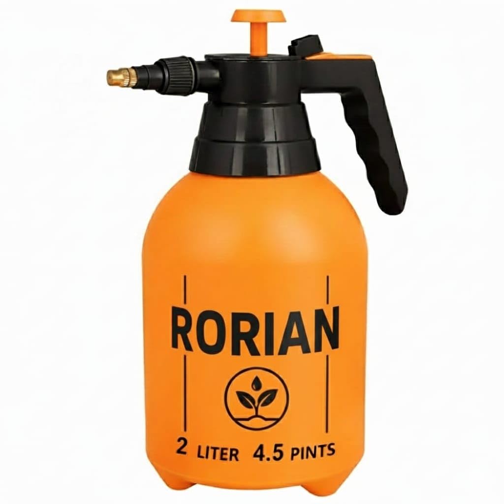 RORIAN 2 LTR Multipurpose Classic Sprayer Hand Powered Water Spray Bottle for Gardening Sanitising Car & Bike Wash Home & Garden (Style 2)
