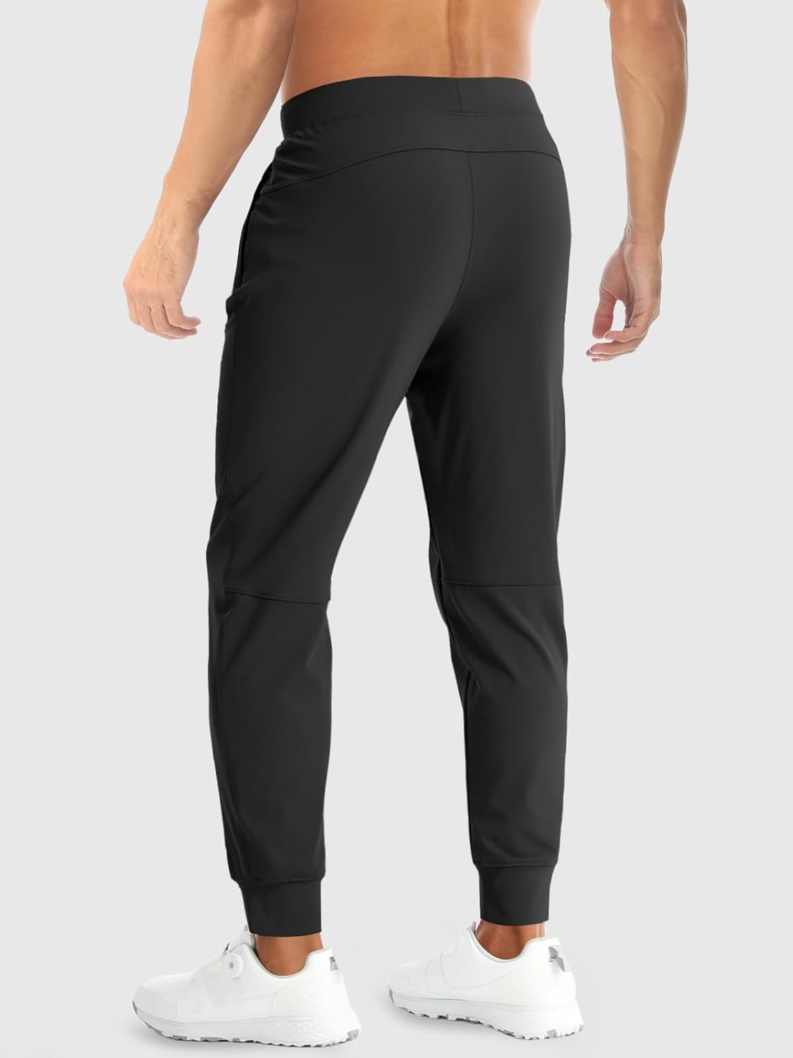 Aolesy Men's Joggers Sweatpants with Zipper Pockets Stretch Athletic Gym Pants for Workout, Running, Golf (Fleece & Regular) - Image 2