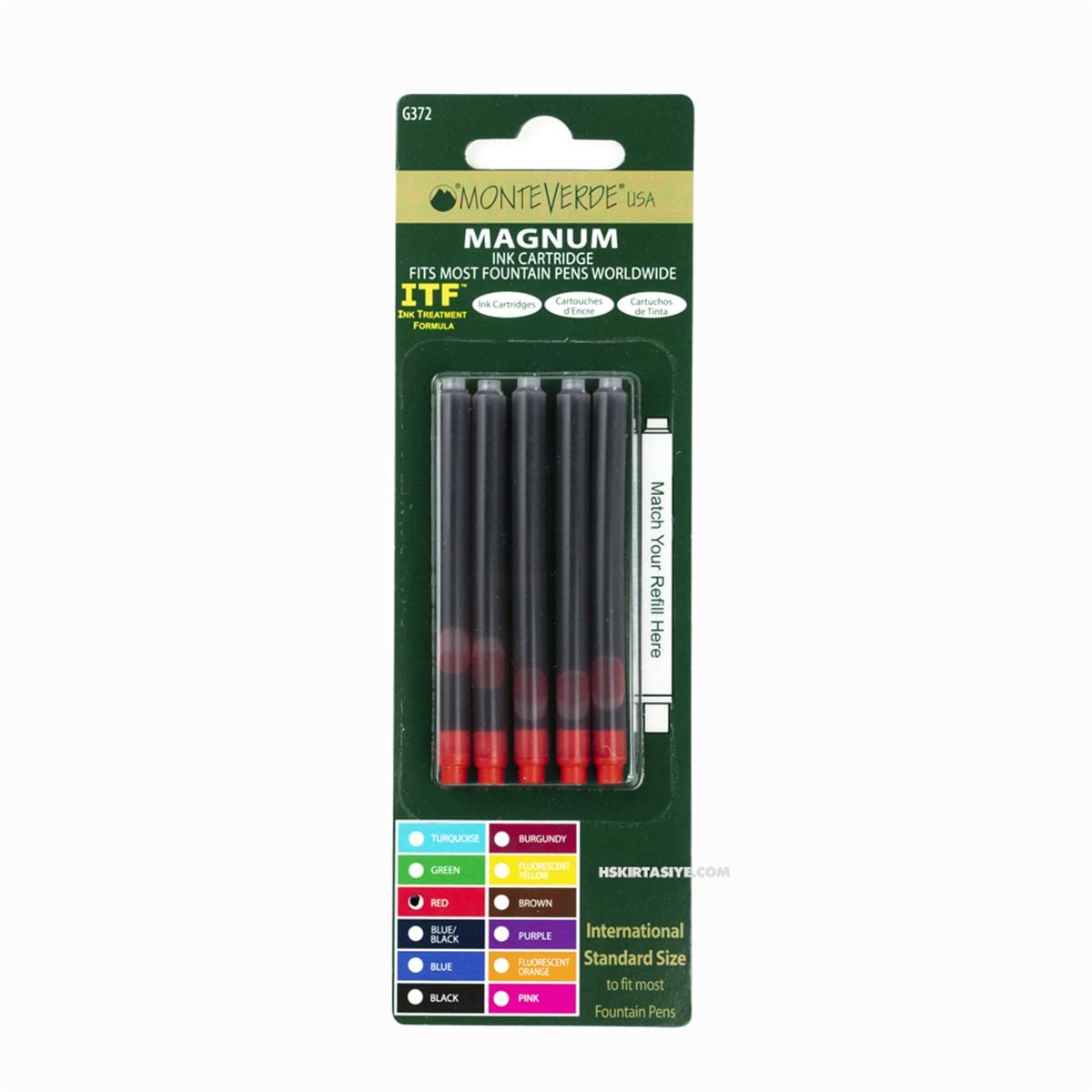 Monteverde Kartuş Serisi Magnum Red 5 li