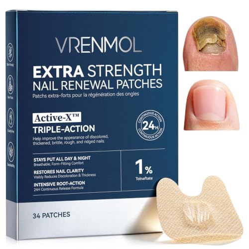 Vrenmol Fungal Nail Patches Extra Strength 1% Tolnaftate for Fungus 34PCS
